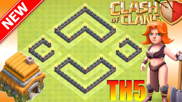 Clash of Clans || New BEST Th5 Trophy/War Base [2017] - Win Trophies, Defend Attacks | CoC