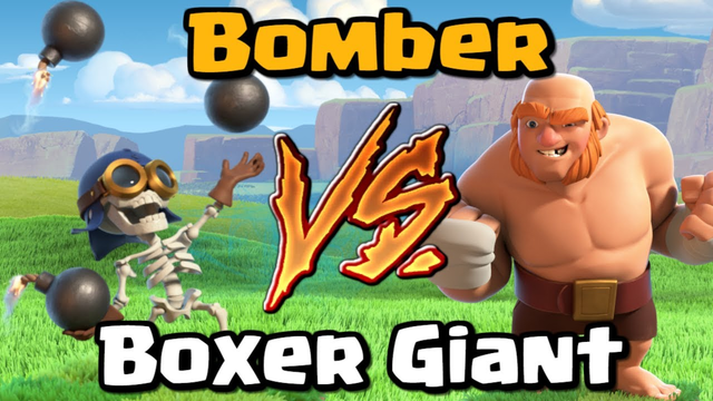 Bomber VS Boxer Giant - Clash of Clans Battle - New CoC Update 2017