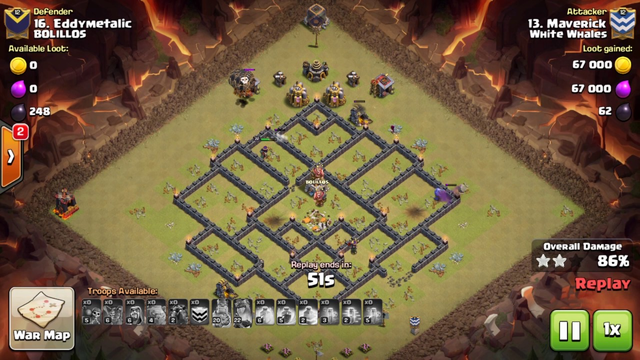 Clash of Clans TH9 GoBoLaLoon 3 STAR ATTACK