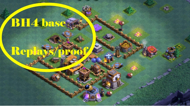Clash of Clans- BH4 base +Replays/proof. Defense/Trophy pushing