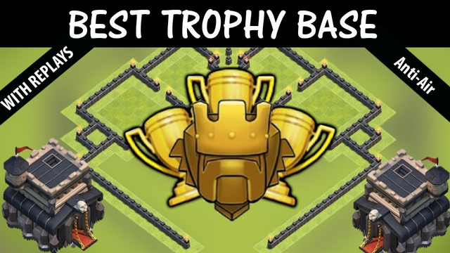 Clash of Clans Town Hall 9 Best TROPHY Pushing Base TH9 Anti Air Trophy BASE 2017 + Defence Replays