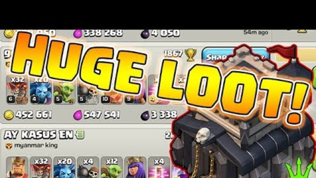 HUGE LOOT GAINS! - Let's Play TH9 Ep.9 - Clash of Clans - Loonion DE Farming