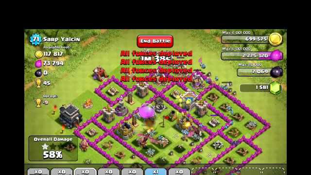 Clash of Clans [Offense] Dragons/Minions/Balloons v. Lvl 71 Town Hall 9 w/ Dual X-Bows
