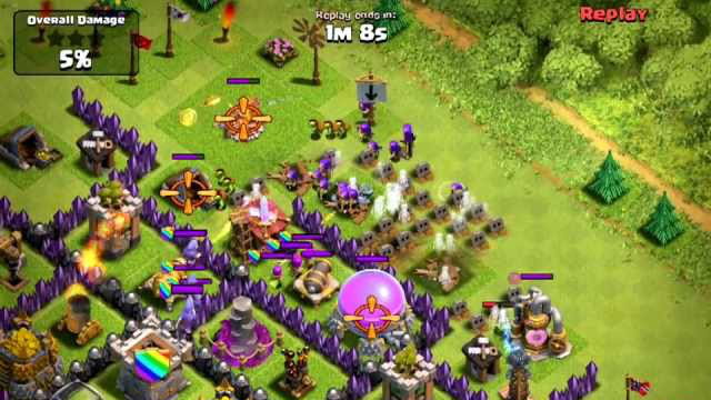 Clash of Clans [Defense] Archer Queen, Level 6 Troops, & Rage Spell