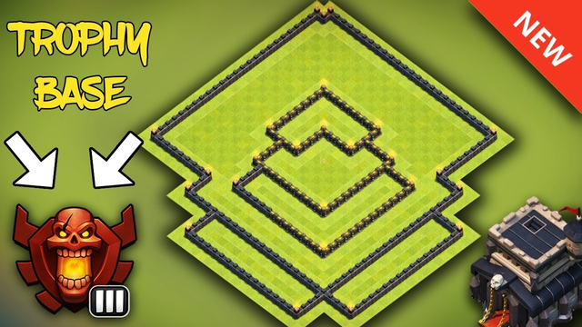 Clash Of Clans (CoC) - TH9 Trophy Base 2018 - Town Hall 9 (TH9) Best Trophy Base New Update + Replay