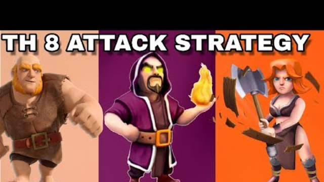 CLASH OF CLANS : Town hall 8 attack strategy ( GIWIVA ) for farming and war 2018