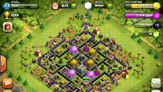 Clash of Clans [Defense] P.E.K.K.A's, Wizards, Healer, Barbarian King, Spells, & Level 5 Troops