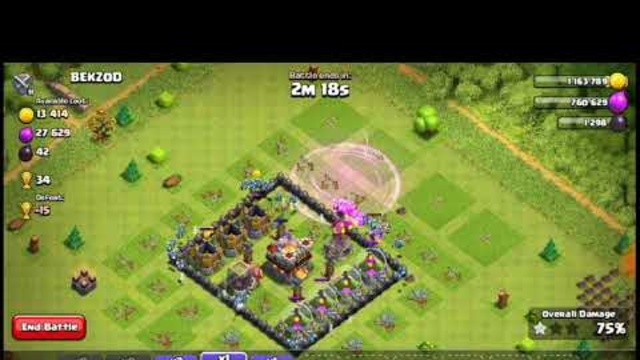 Town Hall 11 clear by lure troops.   CLASH OF CLANS