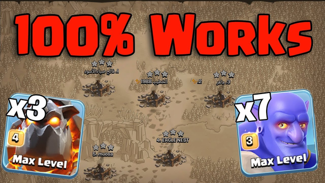 100% Works 3 Lava 7 Bowler 4 Haste Spell Easy 3 Star Any War Bases | Clash Of Clans War