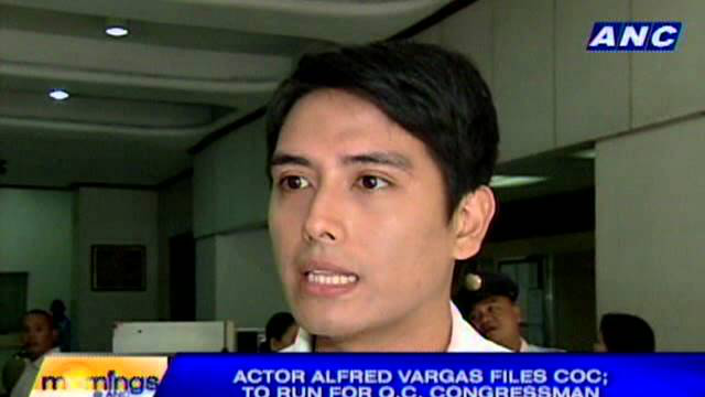 Actor Alfred Vargas files COC; to run for QC Congressman