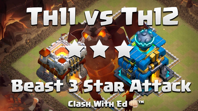 Th11 vs Th12 War 3 Star Attack - Clash of Clans