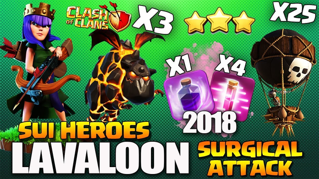 Lavaloon + Haste : TH9 SUPER STRONG WAR ATTACK STRATEGY | Lavaloon Event Clash of Clans