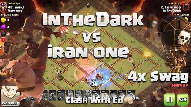 InTheDark vs iran one -  4x SWAG by Lantaaa - Clan War Clash of Clans