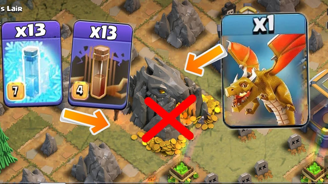 All Freeze Spell vs NEW Mother DRAGON!! Clash Of Clans New Troll Attack