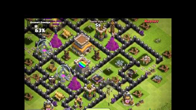 Clash of Clans [TH8 Road to 2000] 2000's v. Dual Golems, Minions, Archer Queen, & Lvl 6 Troops