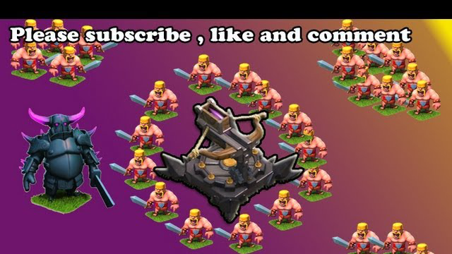 Clash of Clans x-bow hunt , pekka , dragons, giants and healer attack strategy