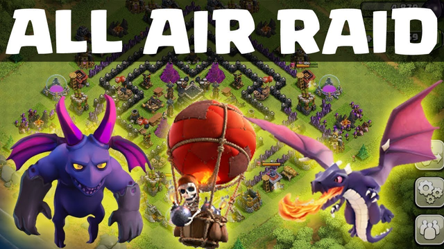 The Fastest Air Raid Ever!! clash of clans town hall 8 best base