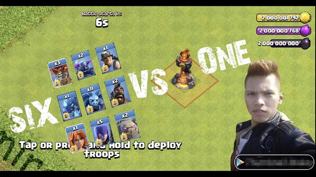 Six VS One Clash Of Clans Mode | The Six Trops Attack inforno Tower | Miro Clash Version