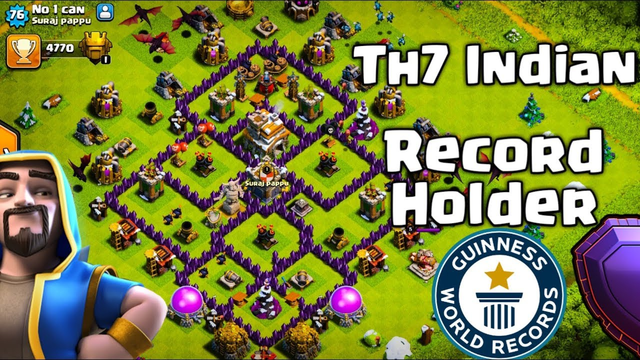INDIAN RECORD HOLDER TH7 CLOSE TO LEGEND LEAGUE IN CLASH OF CLANS.
