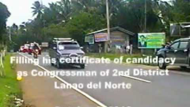 Datu Elias L. Ali filing his COC for Congressman of 1st District Lanao del Norte