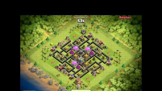 Clash of Clans [Defense] Last Maxed TH8 Defense v. Dual Heroes, Mass Archers, & Dual Rage Spells