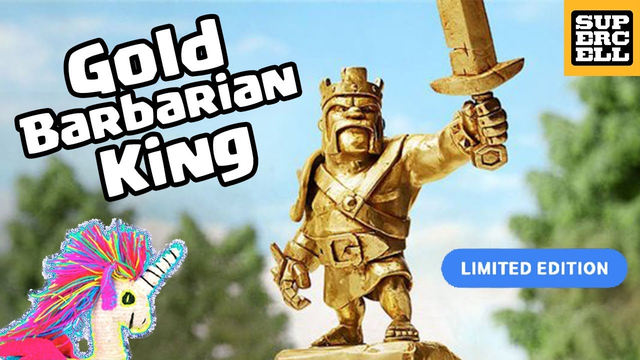 Gold Barbarian King Figurine from Clash of Clans Spin-A-jSALEj #31