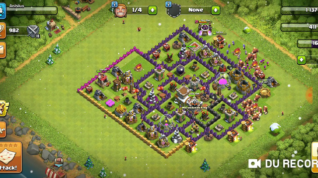 Removing 4 Christmas trees in clash of clans village