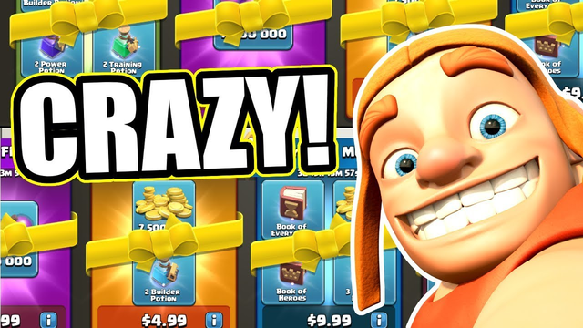 BUYING EVERY NEW PACK IN THE CLASH OF CLANS STORE! CRAZY LOOT!