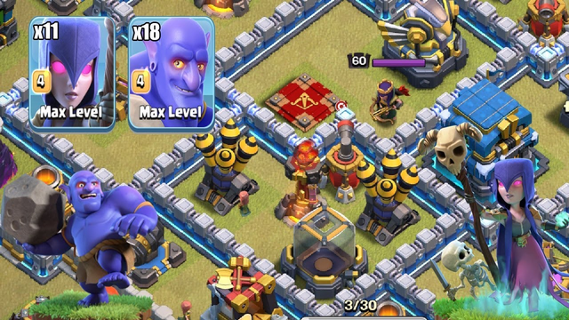 SKILLS PLAY WAR 18 Bowler 11 Witch Best War Base TH12 Clash of Clans