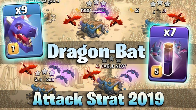 DragonBat Attack Strategy 2019!  TH12 Best Dragon 3star War Attack | Clash Of Clans