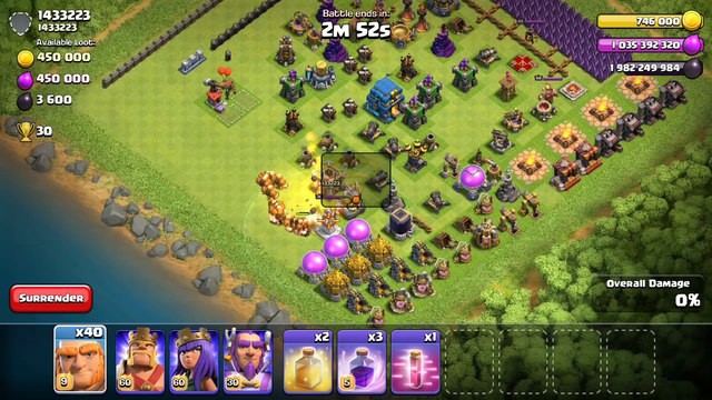 Clash of Clans Mod | 56 Max Giants + Max Heroes Versus Base