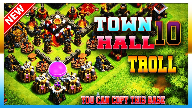 Clash of Clans  BEST Town Hall 10 (TH10) Troll Base | You Can Copy This Base