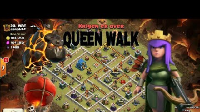 TH12 3STAR PRO SKILLED QUEEN WALK,LALOON (CLASH OF CLANS