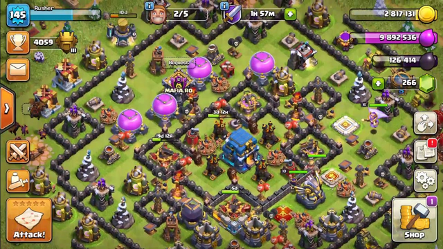 Clash of Clans: Gold Rush | GAMEPLAY | Using LavaLoon lvl max.