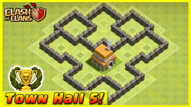 Clash of Clans - DEFENSE STRATEGY - Townhall Level 5 Trophy Base Layout  (TH5 Defensive Strategies)