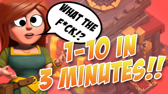 TOWN HALL 1-10 IN 3 MINUTES | CLASH OF CLANS