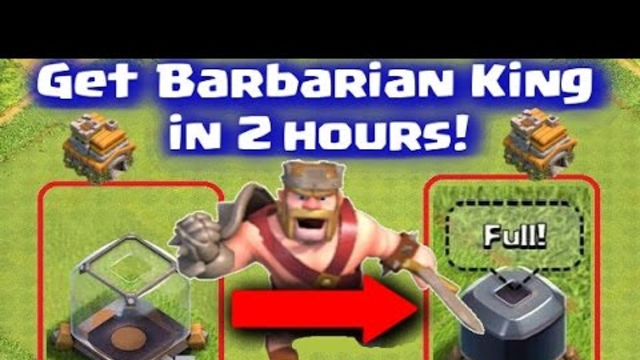 Clash of Clans - How to Get Barbarian King Fast in 2 Hours! TownHall7 Farming Attack Strategy Guide