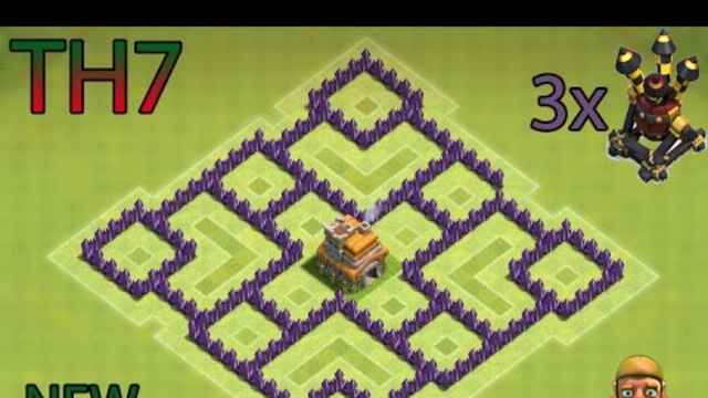 CLASH OF CLANS- TH7 FARMING BASE BEST TOWN HALL 7 DEFENSE WITH 3x AIR DEFENSES