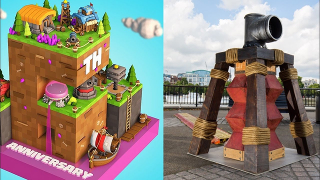 Top 50 sculptures and photos made by fans of Clash of Clans 2019