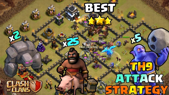New Best Th9 Attack Strategy | 3 Star War Attack | Clash of Clans 2019