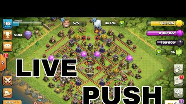 LIVE PUSHING TOWNHALL 10 IN CLASH OF CLANS.