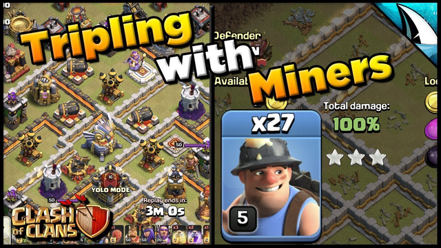 *Tripling with Miners* 3 Star Town Hall 11's | Clash of Clans