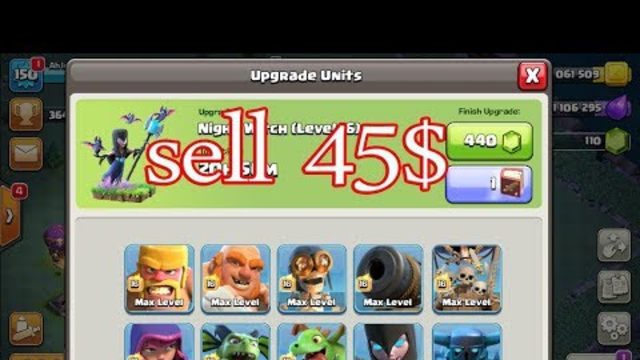 sell account clash of clans 45$ / gaming online 168- #10