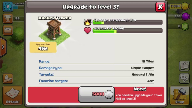 Clash of clans -maxed townhall 2 gameplay-
