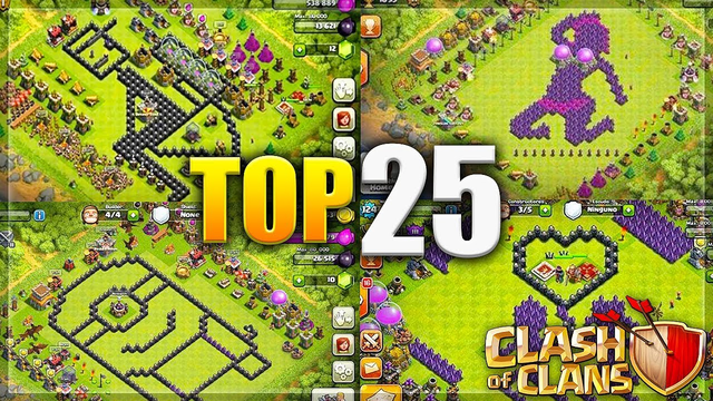 Clash Of Clans - TOP 25 SEXUAL/Funny/Troll CoC Comedy Base Design Compilation
