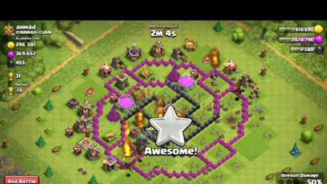 Clash of clans 3star attack lots of loot and trophies#COC