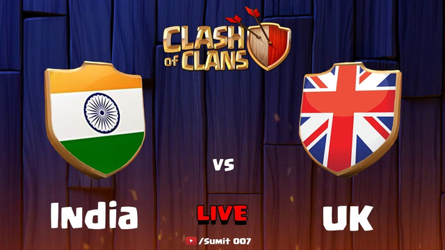 INDIA vs UNITED KINGDOM LIVE CLAN WAR | CLASH OF CLANS - COC