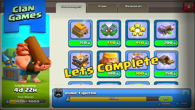Clan Games Complete Live Clash Of Clans