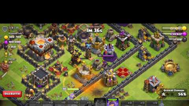 Clash of clans : Loot by town hall 10 with max army