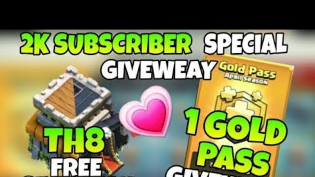 Gold Pass Giveaway | Clash of Clans | live